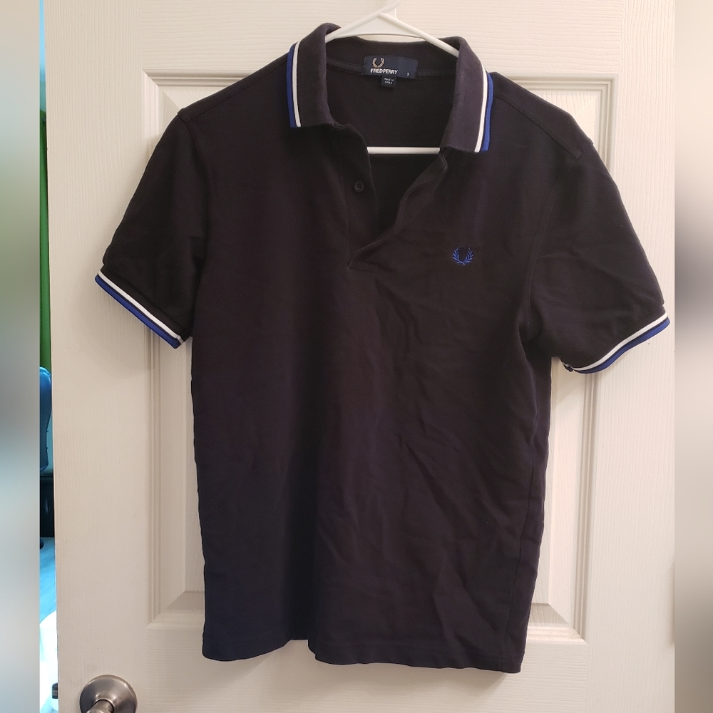 Men's Fred Perry Black Polo Small